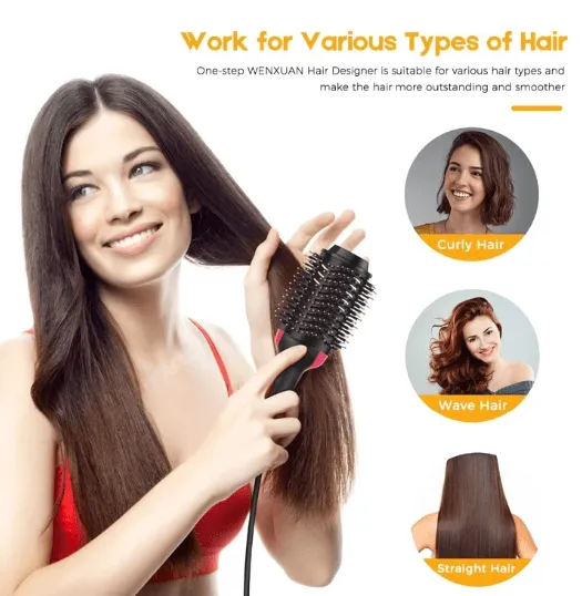 3 in 1 Professional Dryer & Volumizer Hair Brush.