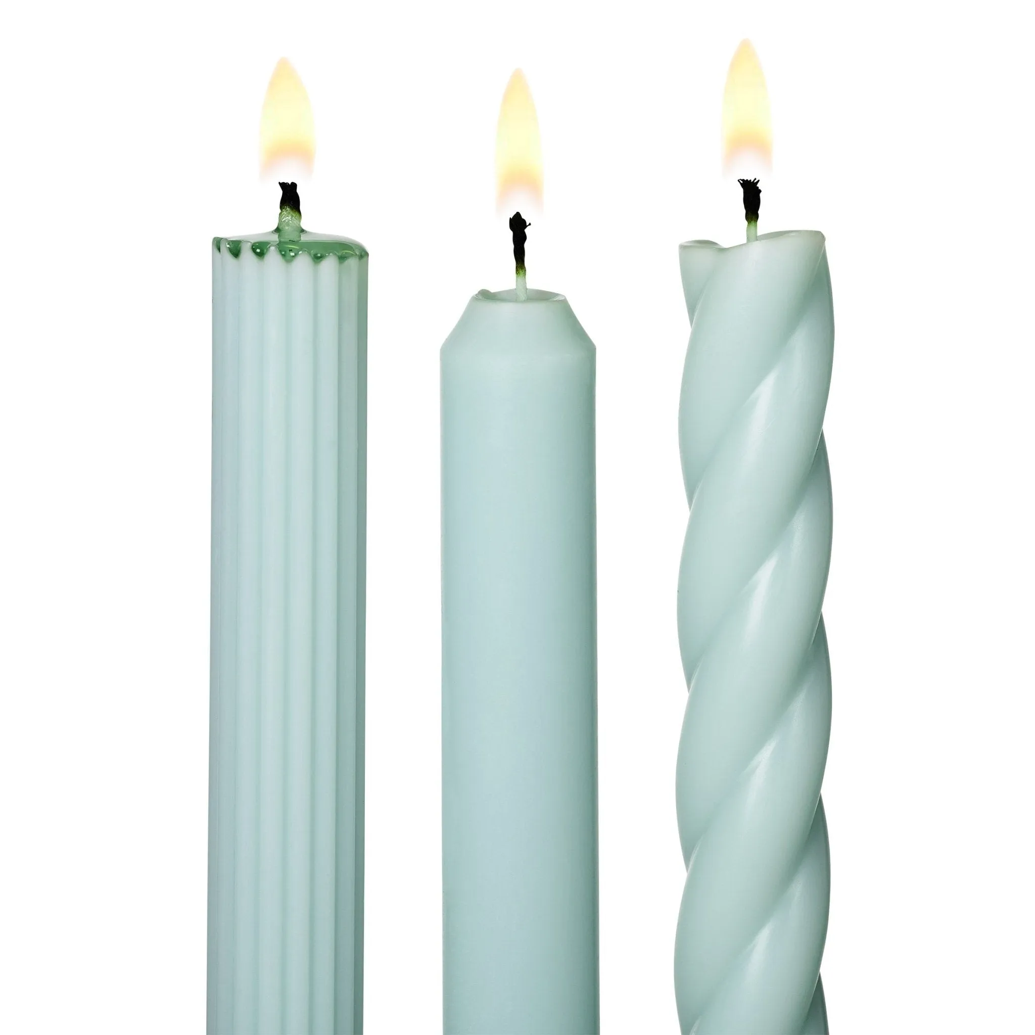 Assorted Light Blue Candle Tapers 3-Pack