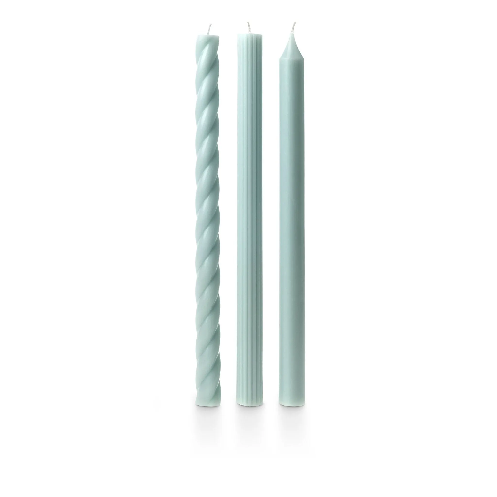 Assorted Light Blue Candle Tapers 3-Pack