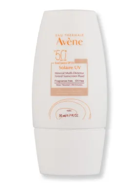 Avene Solaire UV Mineral Multi-Defense Tinted Sunscreen SPF 50  1.7 fl oz 50 ml