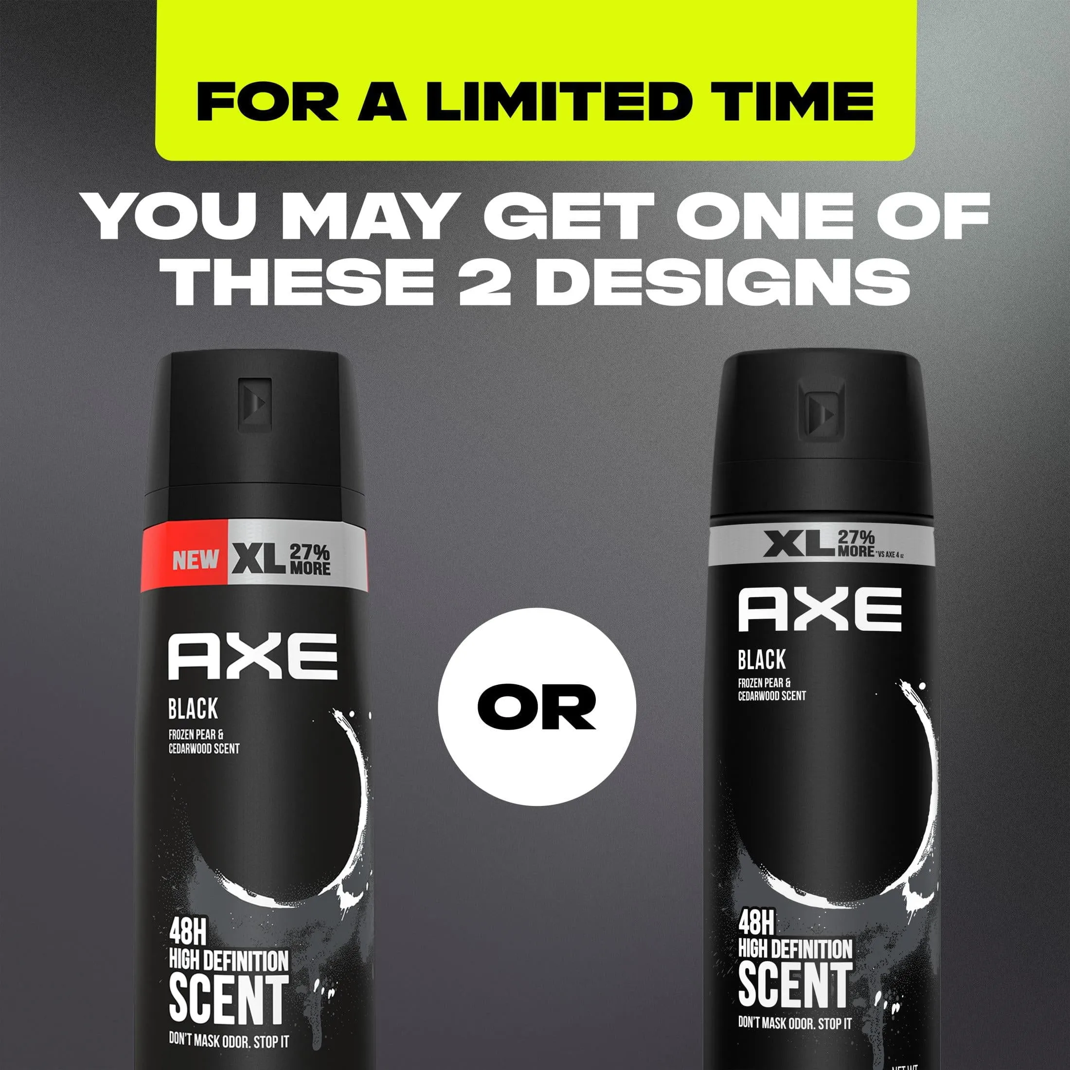 Axe Black Frozen Pear & Sandalwood Body Spray Deodorant for Men, 5.1 oz (2 Pack)