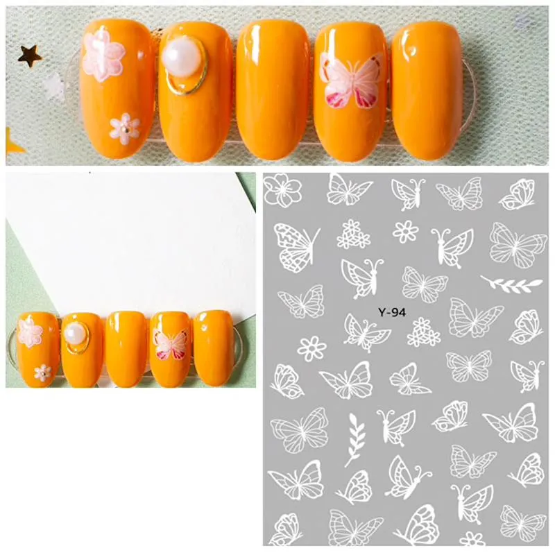 BUTTERFLIES Nail Art Stickers