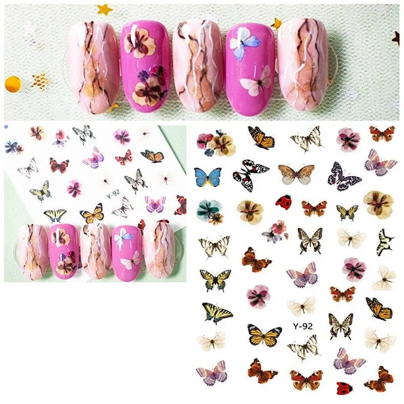 BUTTERFLIES Nail Art Stickers