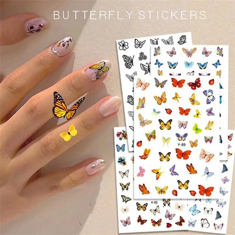 BUTTERFLIES Nail Art Stickers