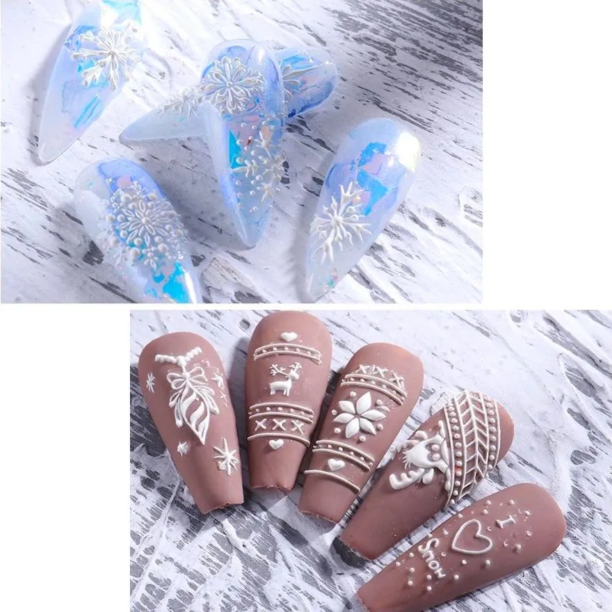 Christmas Snowflakes 5D Nail Art Stickers