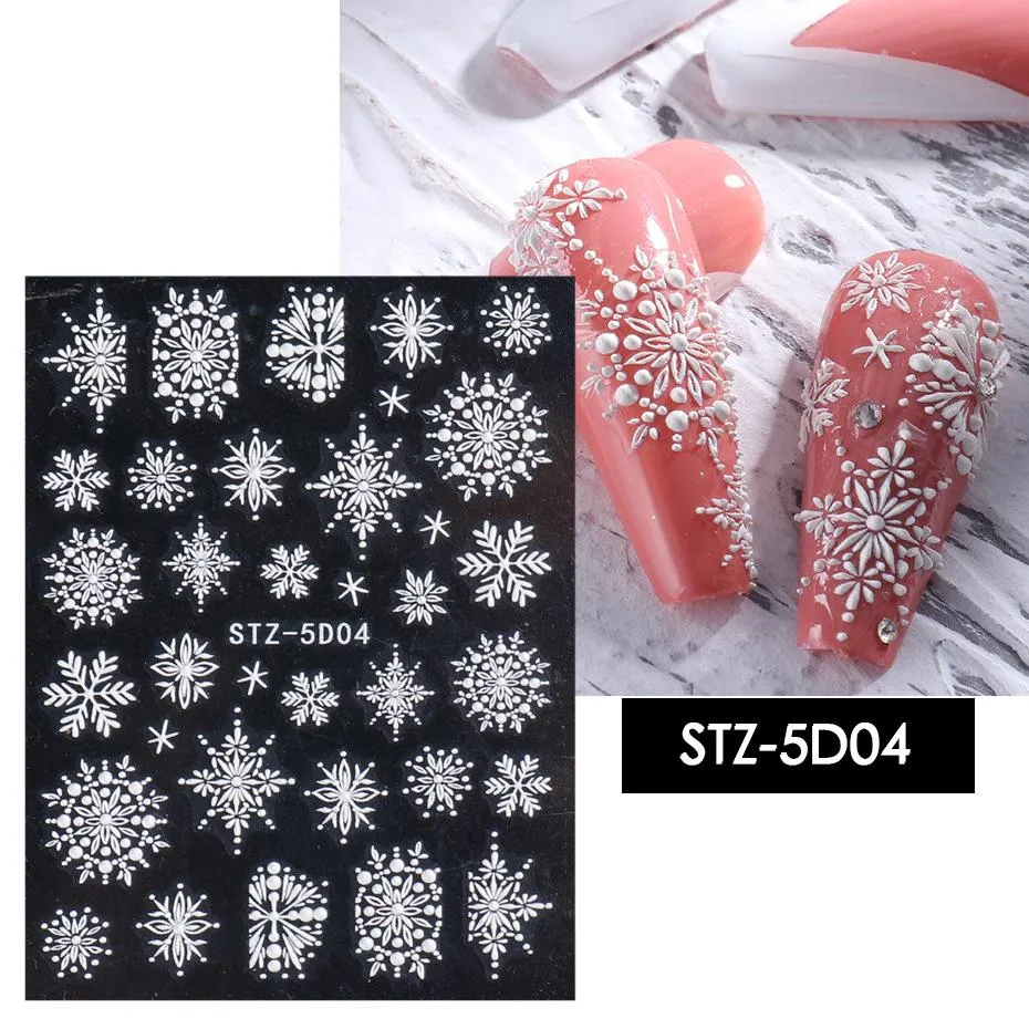 Christmas Snowflakes 5D Nail Art Stickers