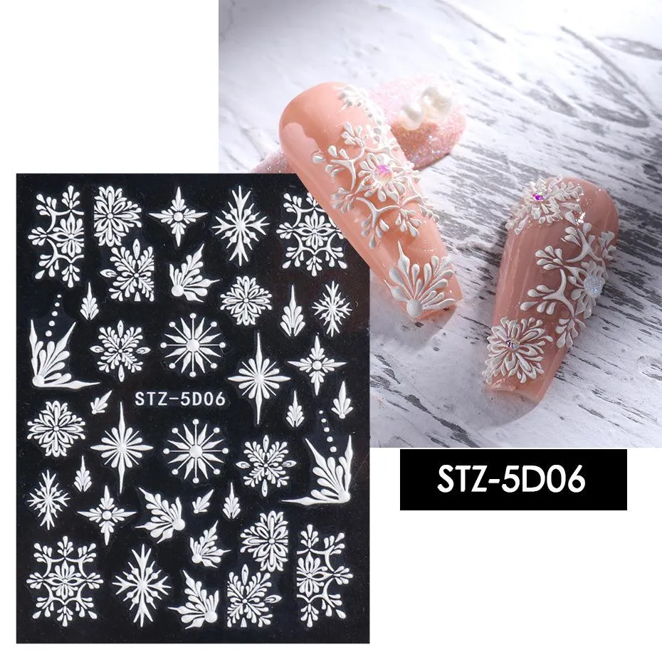 Christmas Snowflakes 5D Nail Art Stickers