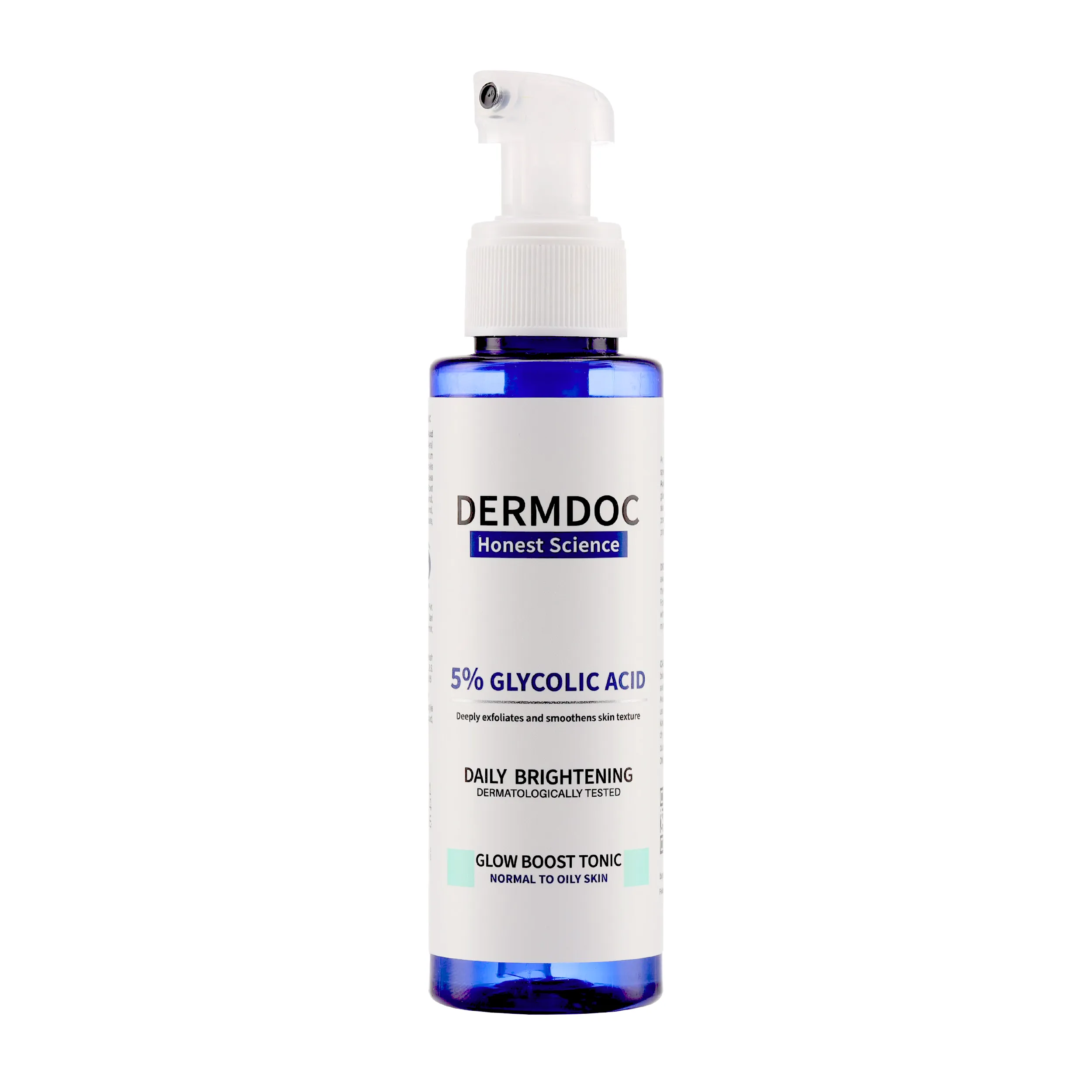 DERMDOC By Purplle 5% Glycolic Acid Glow Boost Tonic (100 ml) | Glowing Skin | Gentle Exfoliation