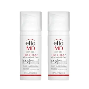 EltaMD UV Clear Untinted SPF 46 Broad-Spectrum Duo ($86 Value)