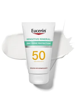 Eucerin Sun Sensitive Mineral Sunscreen Lotion SPF 50 With Zinc Oxide Protection, 4 Fl Oz Tube