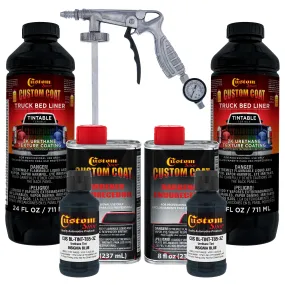 Federal Standard Color #25045 Insignia Blue T85 Urethane Spray-On Truck Bed Liner, 2 Quart Kit, Spray Gun & Regulator - Textured Protective Coating