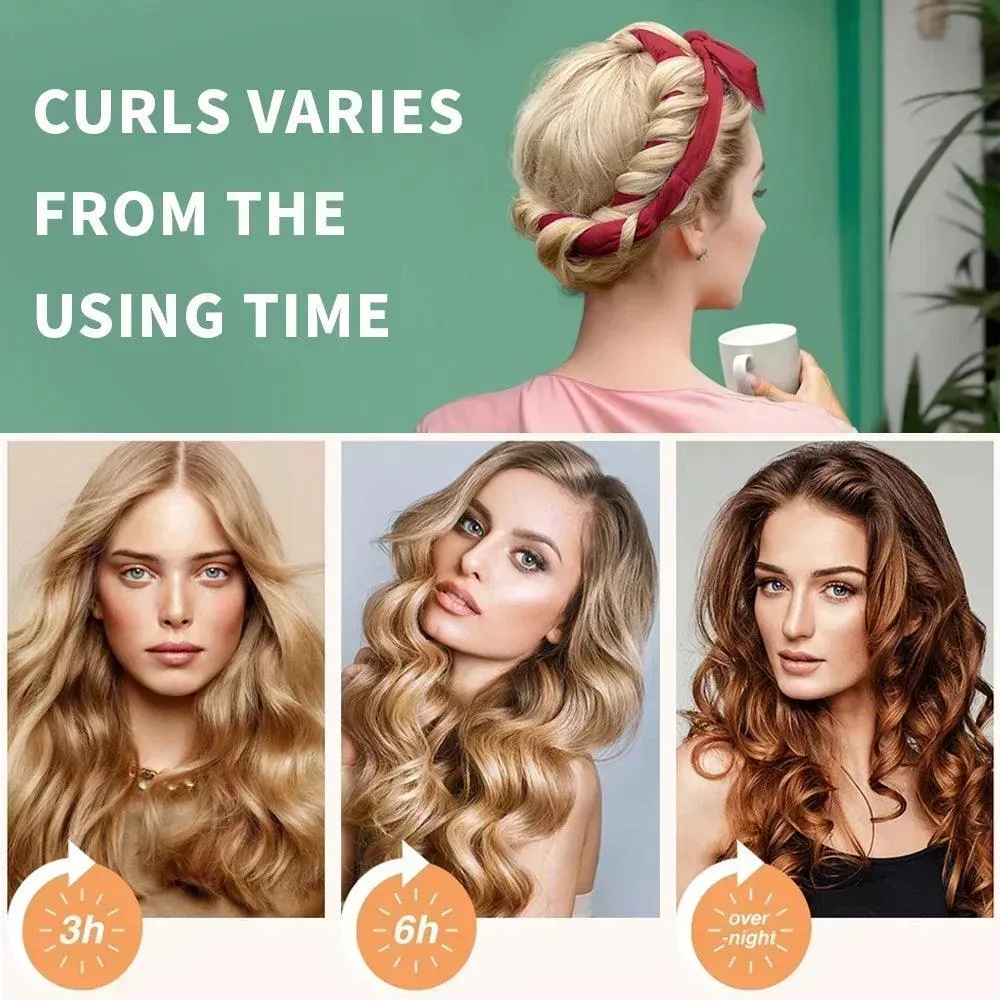 Heatless Curling Rod Headband- Hair Curlers Ribbon