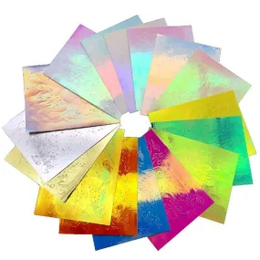 Holographic Fire Flame Stickers 16Pcs