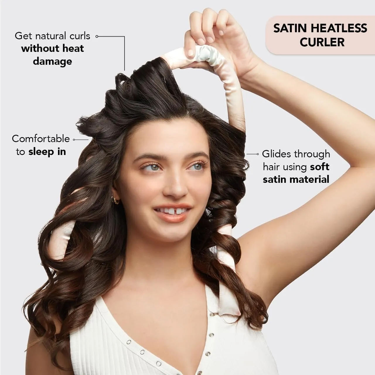 Kitsch Satin Heatless Curling Set - Hair Rollers for Heatless Curls