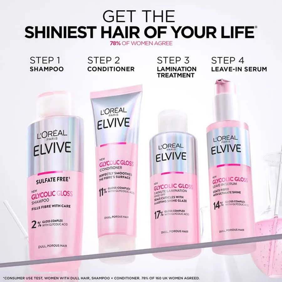 L'Oréal Paris Elvive Glycolic Gloss Leave-In Serum for Dull Hair 150ml