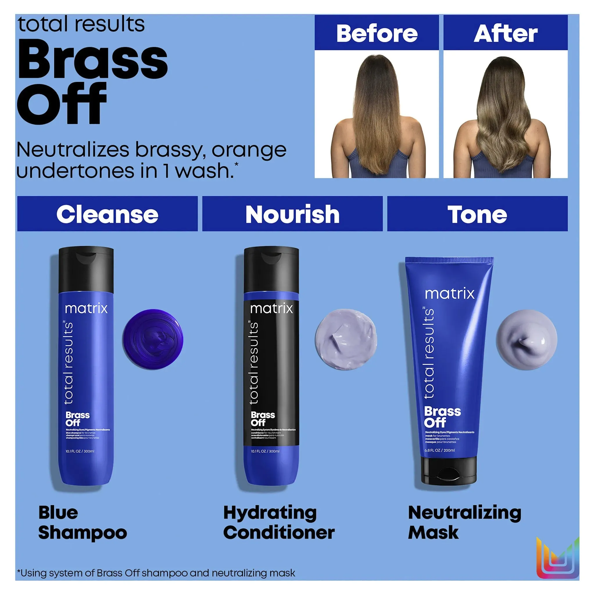 Matrix Total Results Brass Off Shampoo & Conditioner Duo 300ml