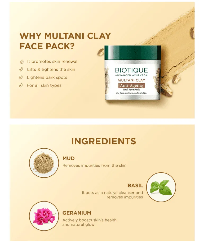 MULTANI CLAY Anti-Ageing Mud Face Pack 75g