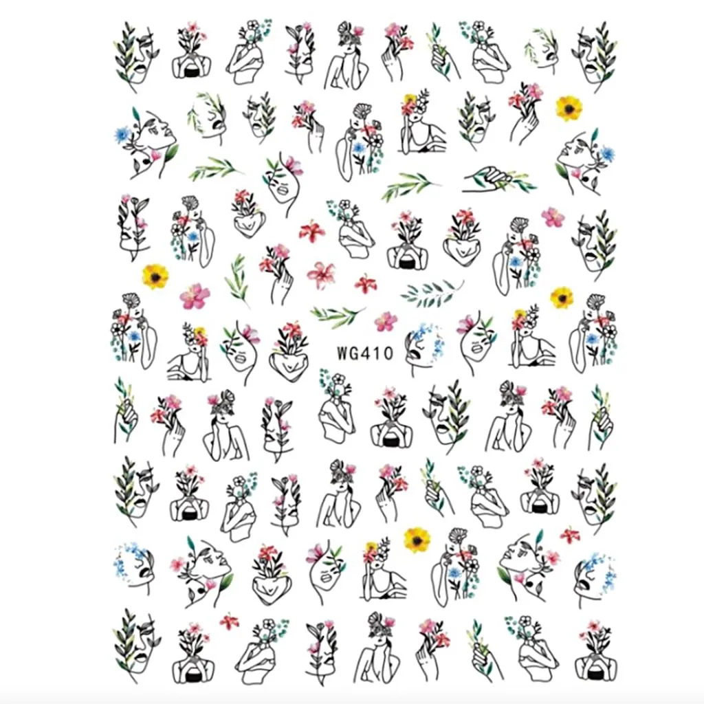 Nail Art Sticker - Design WG409/410