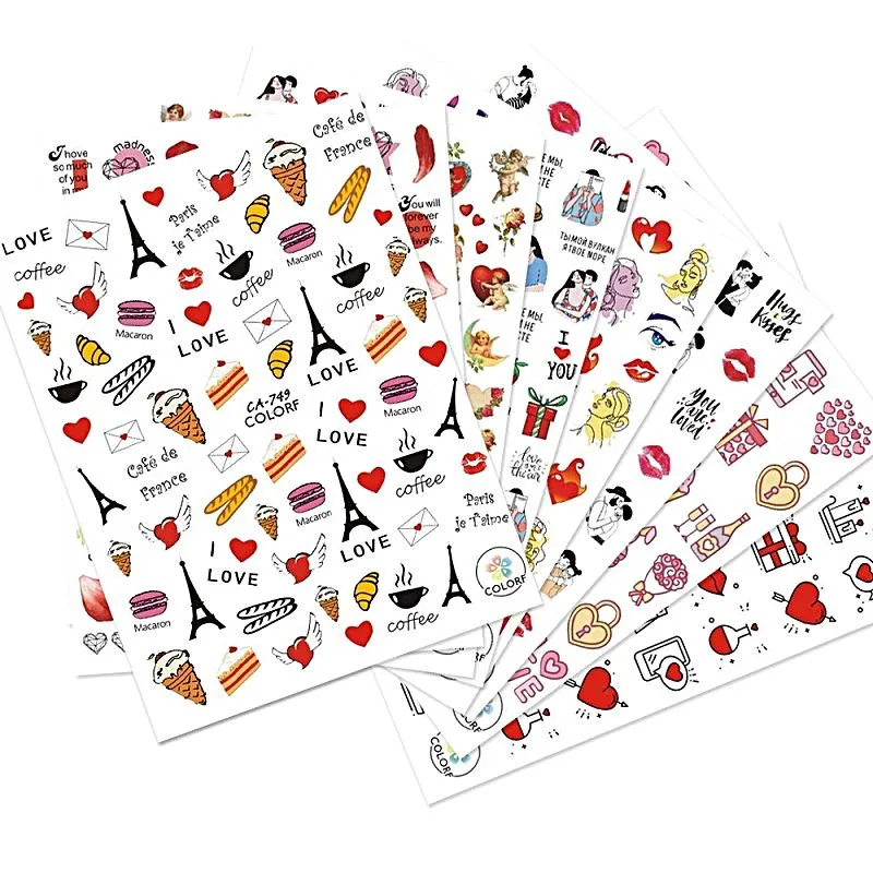 Nail Art Stickers - PARIS & LOVE