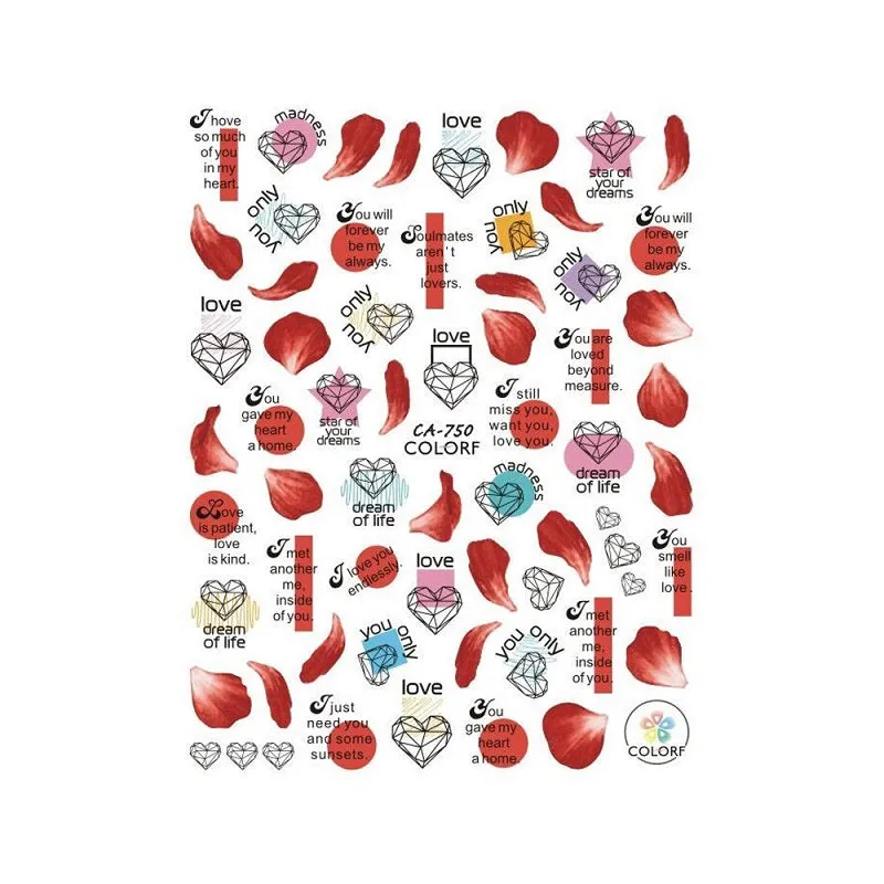 Nail Art Stickers - PARIS & LOVE