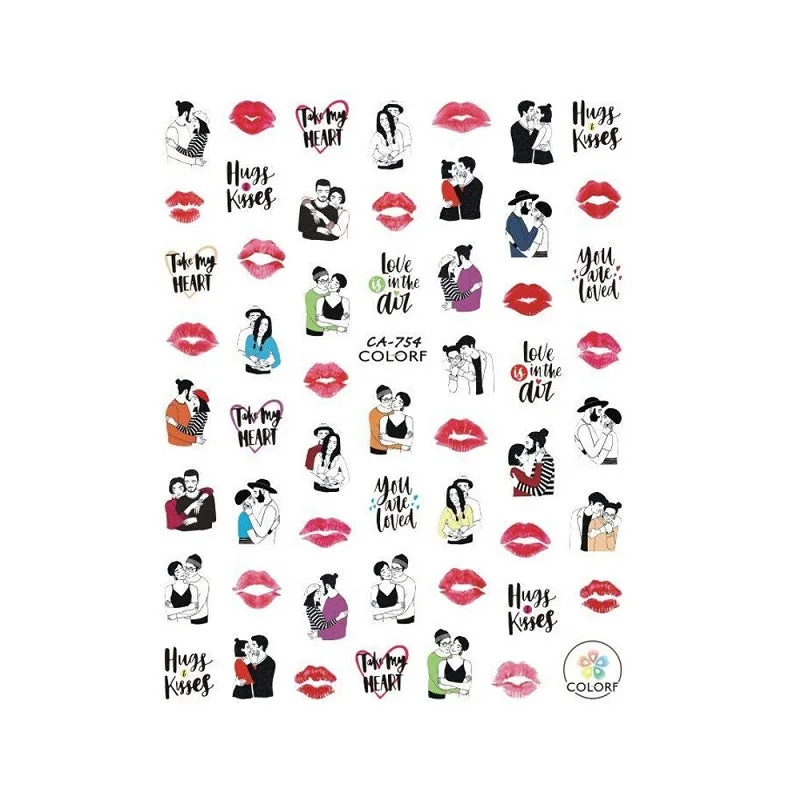 Nail Art Stickers - PARIS & LOVE