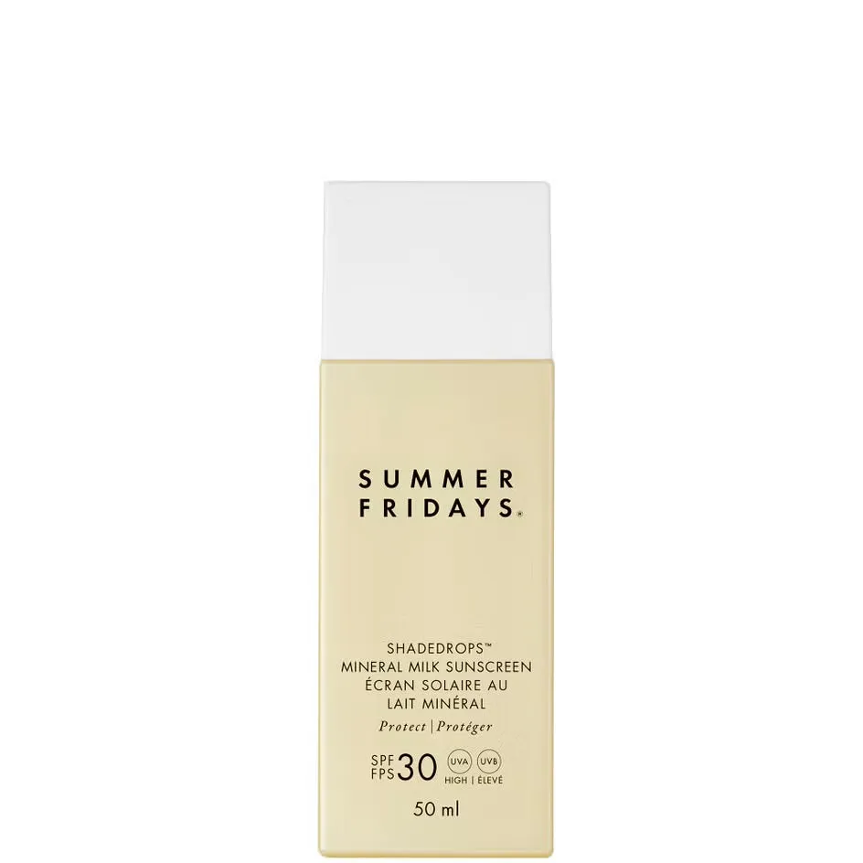 SUMMER FRIDAYS ShadeDrops Broad Spectrum SPF 30 Mineral Milk Sunscreen 50ml