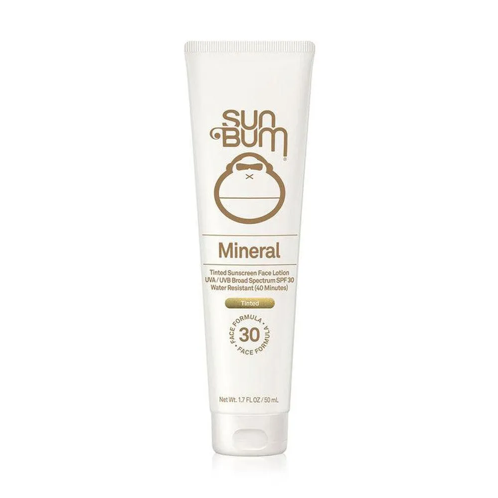 SUN BUM SPF 30 Mineral Tinted Face Lotion 1.7 Oz | UVA/UVB Protection | Zinc-Based Mineral Formula